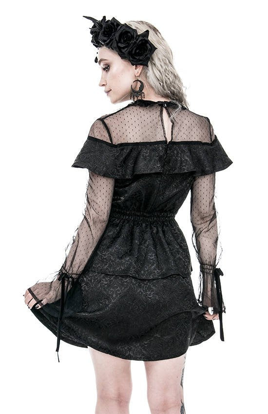 Zoe Romantic Jacquard Jurk