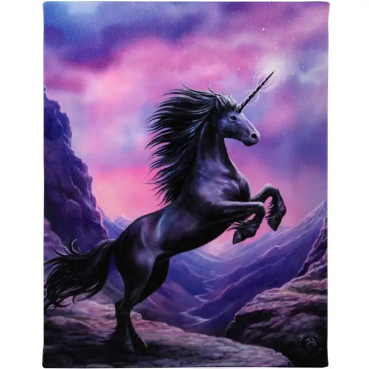 Black Unicorn - Anne Stokes Canvas