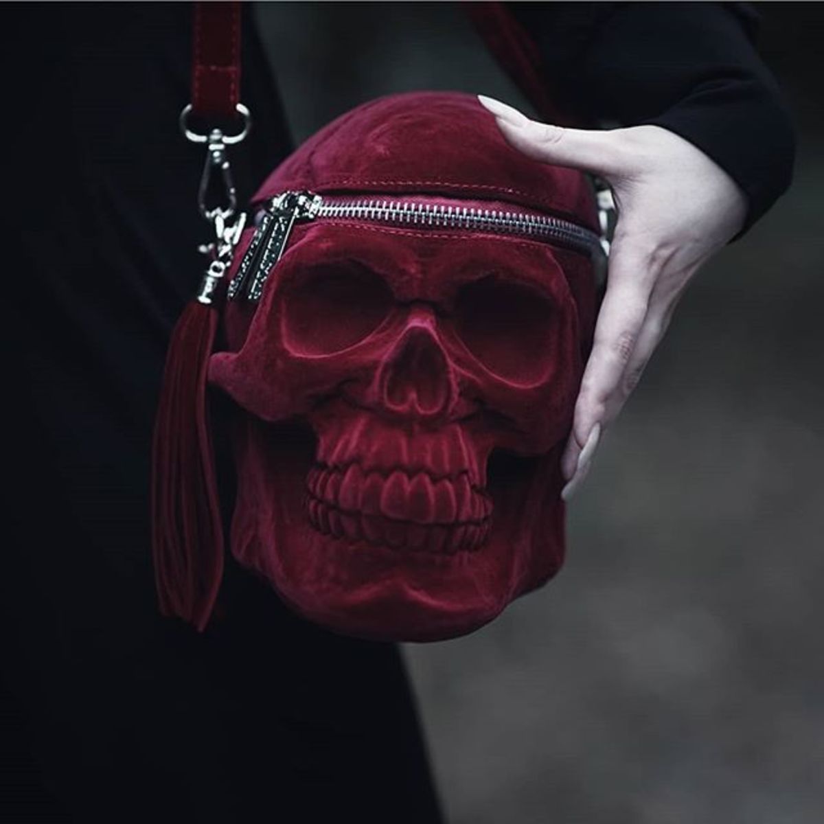 Grave Digger Blood Velvet Skull Schoudertas