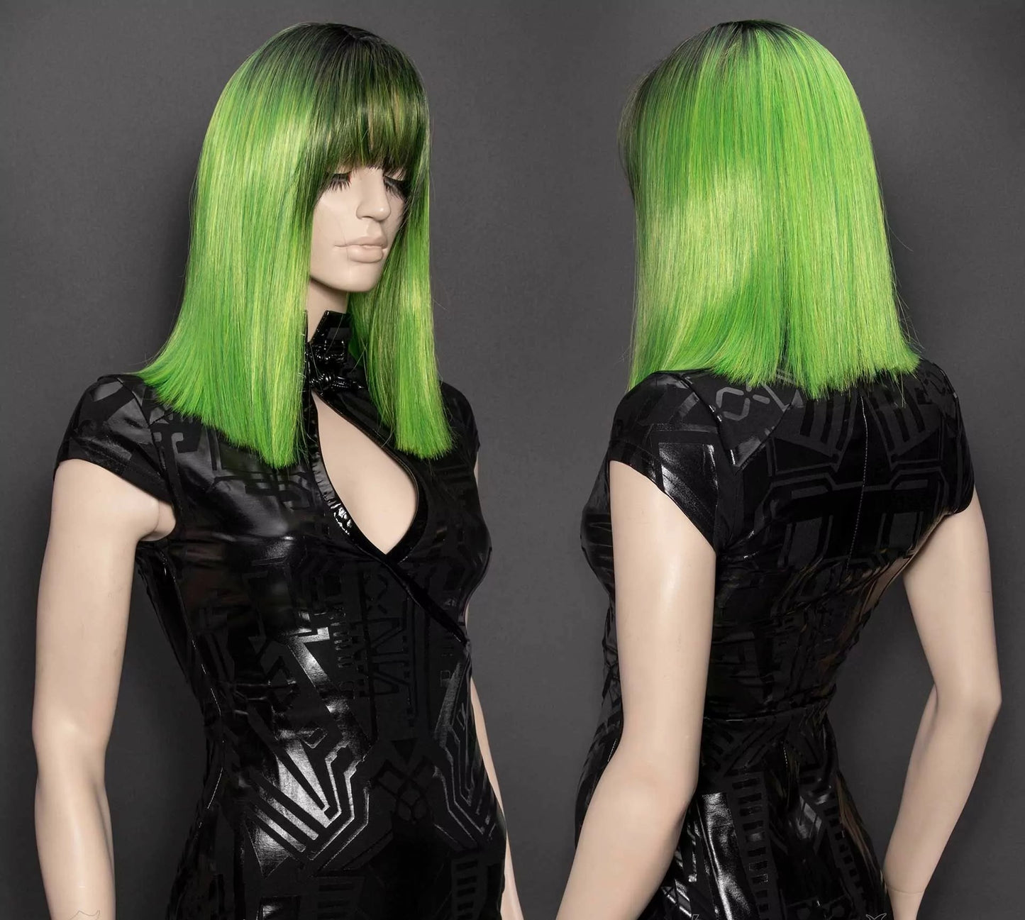 Hades Cyber Green Pruik