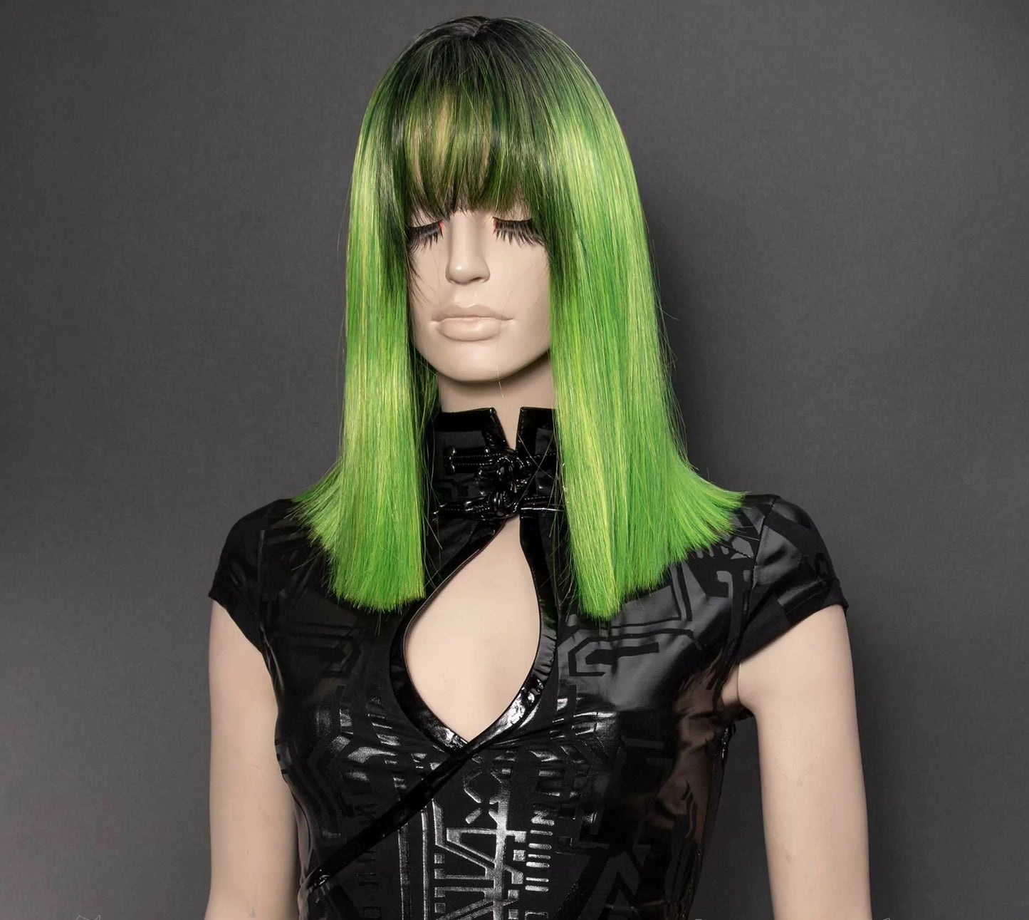 Hades Cyber Green Pruik