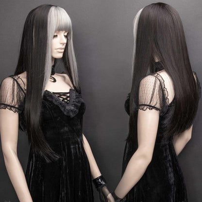 Ahri Black and Gray Pruik