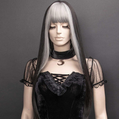 Ahri Black and Gray Pruik