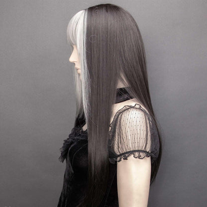 Ahri Black and Gray Pruik