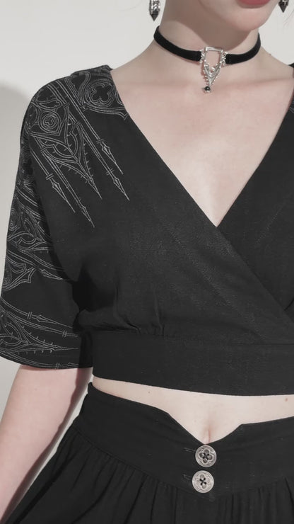 Requiem Mock-Wrap Blouse