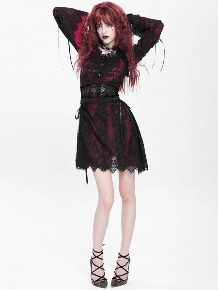 Lace Maiden Red Jurk