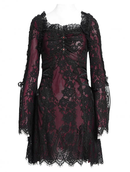 Lace Maiden Red Jurk